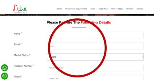Provide Following Details